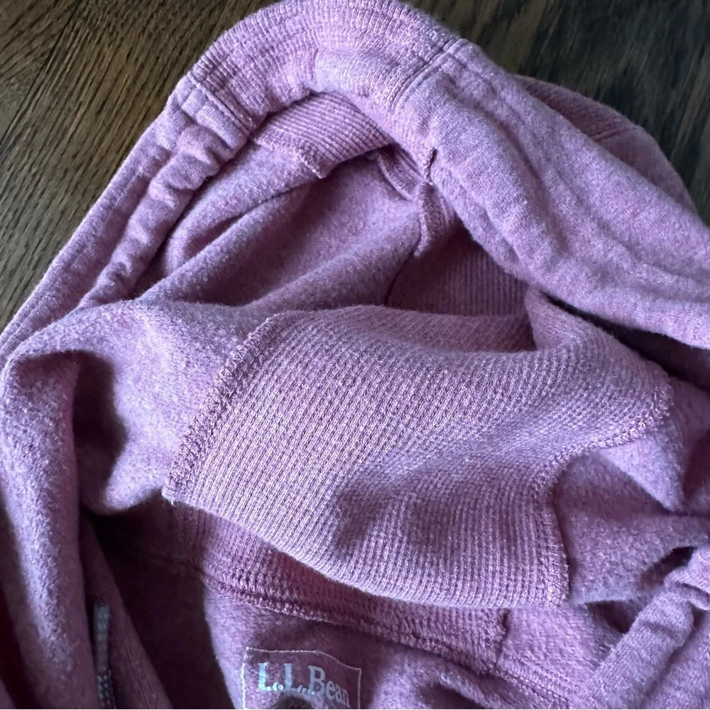 L.L. Bean Soft cozy Pink logo Sweatshirt hoodie - Picture 11 of 14